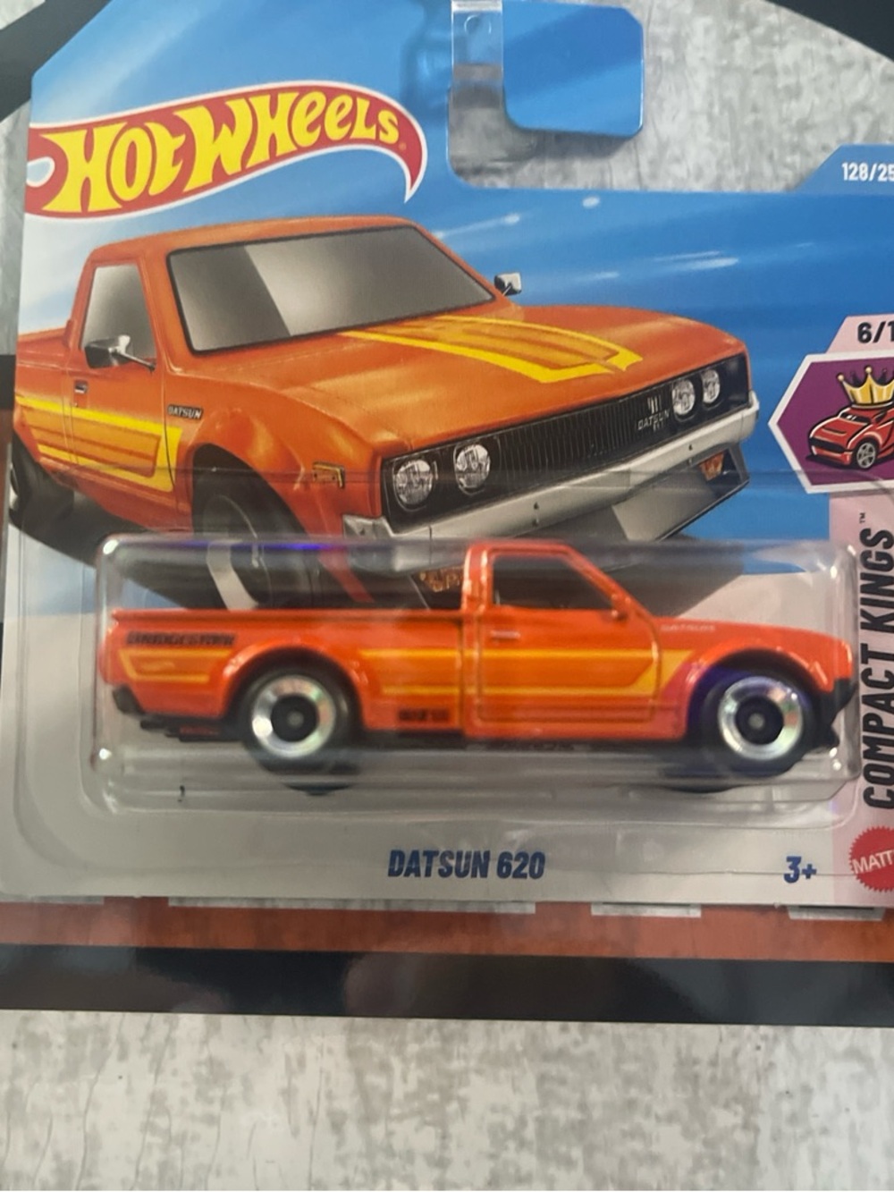Hot Wheels Short Card Datsun 620 orange toy car #hotwheels #datsun #toy